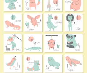 Cute alphabet vector