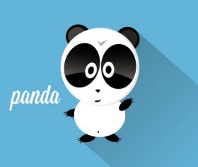 Cute panda icon vector