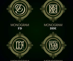 DDE monograms in vector
