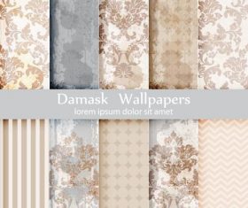 Damask wallpapers vector