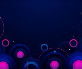 Dark background colorful circle vector