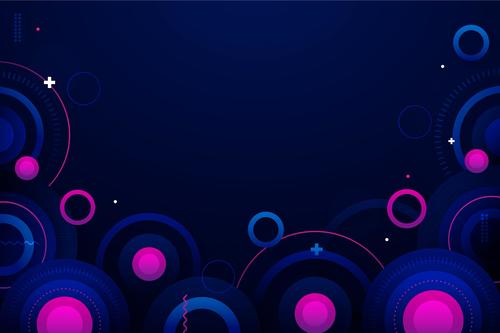 Dark background colorful circle vector