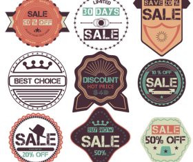 Dark vintage badges vector