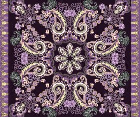Decorated with colorful bandanna vector on dark purple background