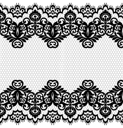 Decorative lace flower pattern vector
