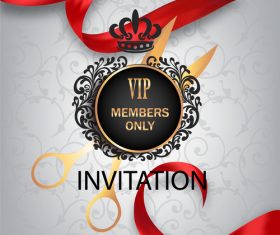 Design VIP members only invitation vector
