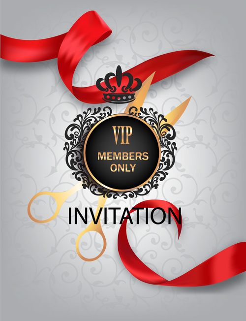 Design VIP members only invitation vector