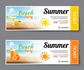 Design beautiful beach party banner vector