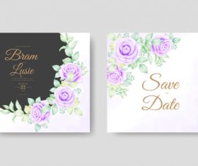 Design floral wedding card vector