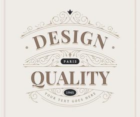 Design paris quality retro vector