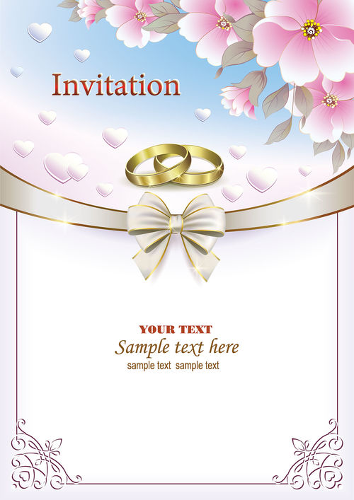 Design wedding invitation card vector