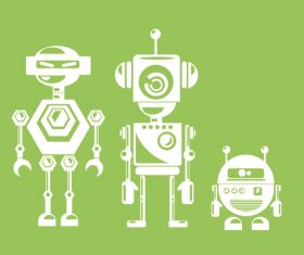 Different style design robot vector