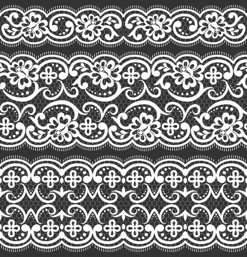 Different styles hand drawn knitted pattern vector