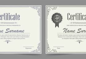 Diploma certificate vector