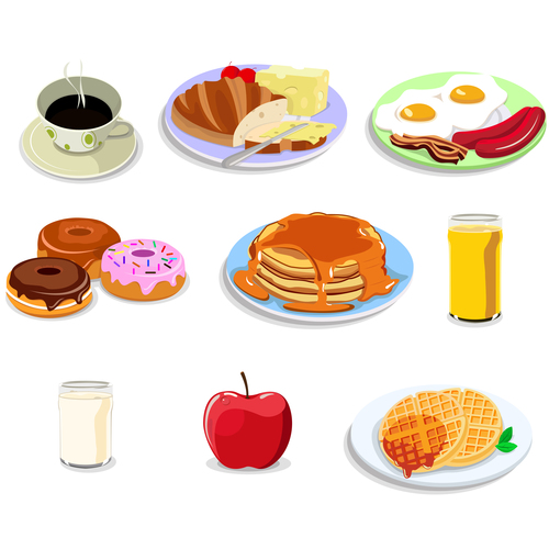 Drinks and desserts vector