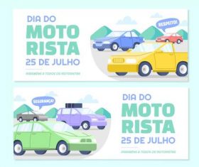 Driver holiday banner vector