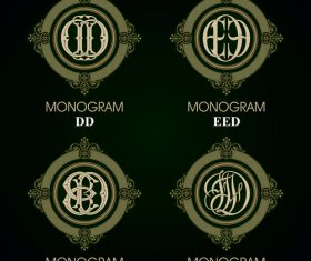 EED monograms in vector