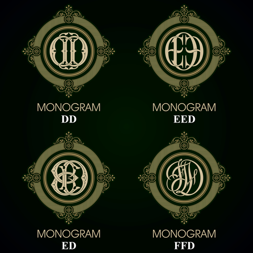 EED monograms in vector