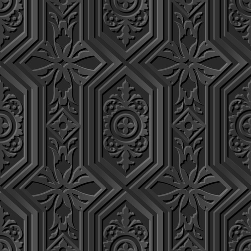Elegant decoration 3d patterns in vector