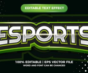 Esports vector editable text effect