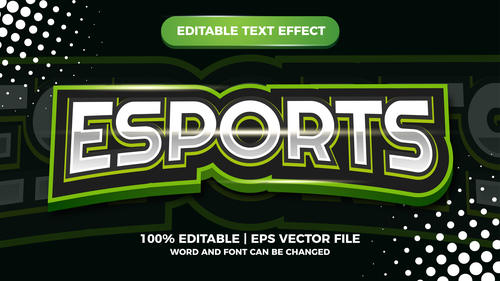 Esports vector editable text effect