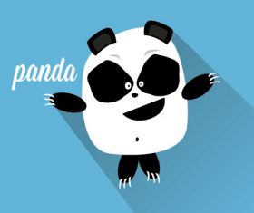 Exaggerated panda icon vector