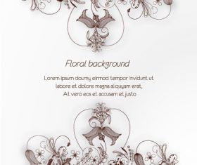 Exquisite flower background vector