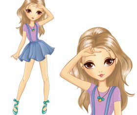 Fashion beautiful girl vector