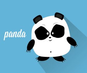 Fat panda icon vector