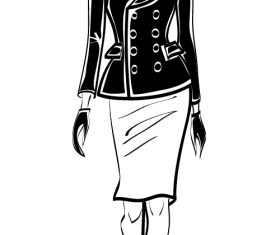 Female sketch vector