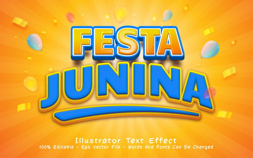 Festa 3d editable text style effect vector