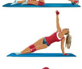 Fitness girl vector