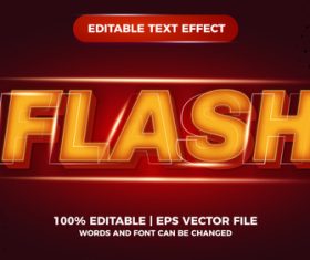 Flash comic editable text effect premium vector