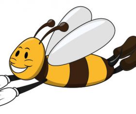 Flying bee icon vector