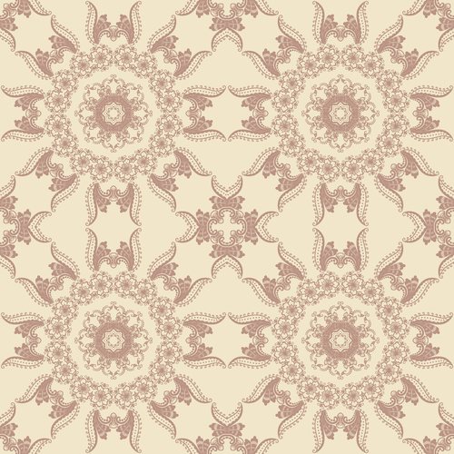 Four floral pattern seamless background vector