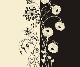 Frame flower background vector