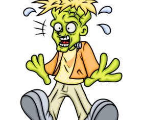 Frightened cartoon character vector