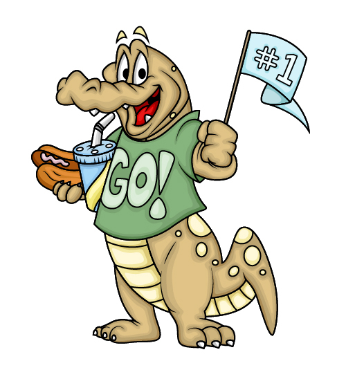 Funny crocodile cartoon vector
