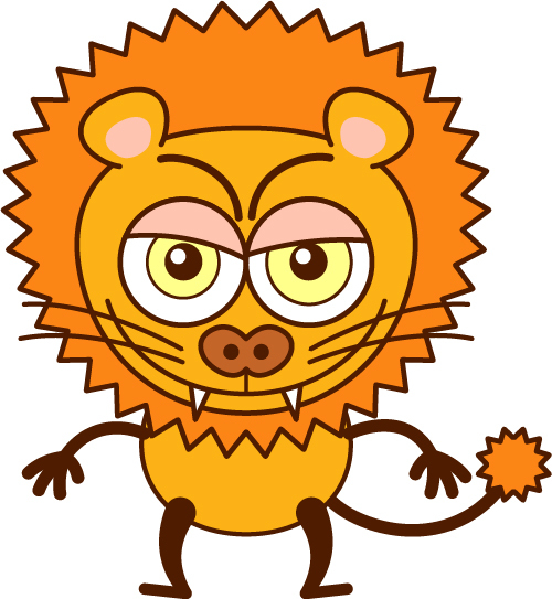 Funny lion vector