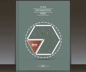 Geometric composition brochure background vector