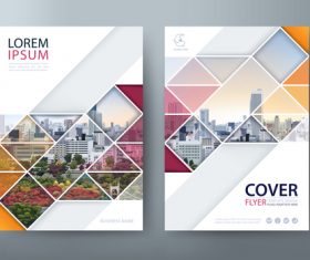 Geometric cover business brochure vector