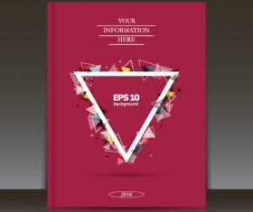 Geometric triangle pattern brochure background vector