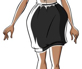 Girl model cartoon vector