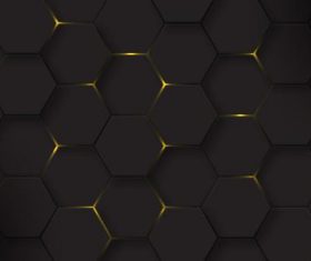 Glitter golden geometric background vector