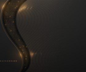 Gold thin line vector background