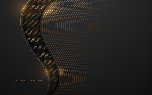 Gold thin line vector background