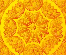 Golden seamless background vector