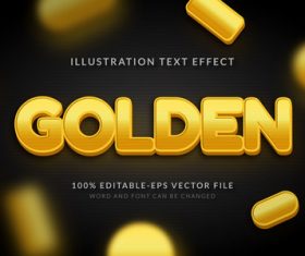Golden vector text effect