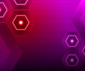 Gradient color hexagon background vector