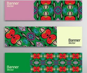 Green painted banner vector